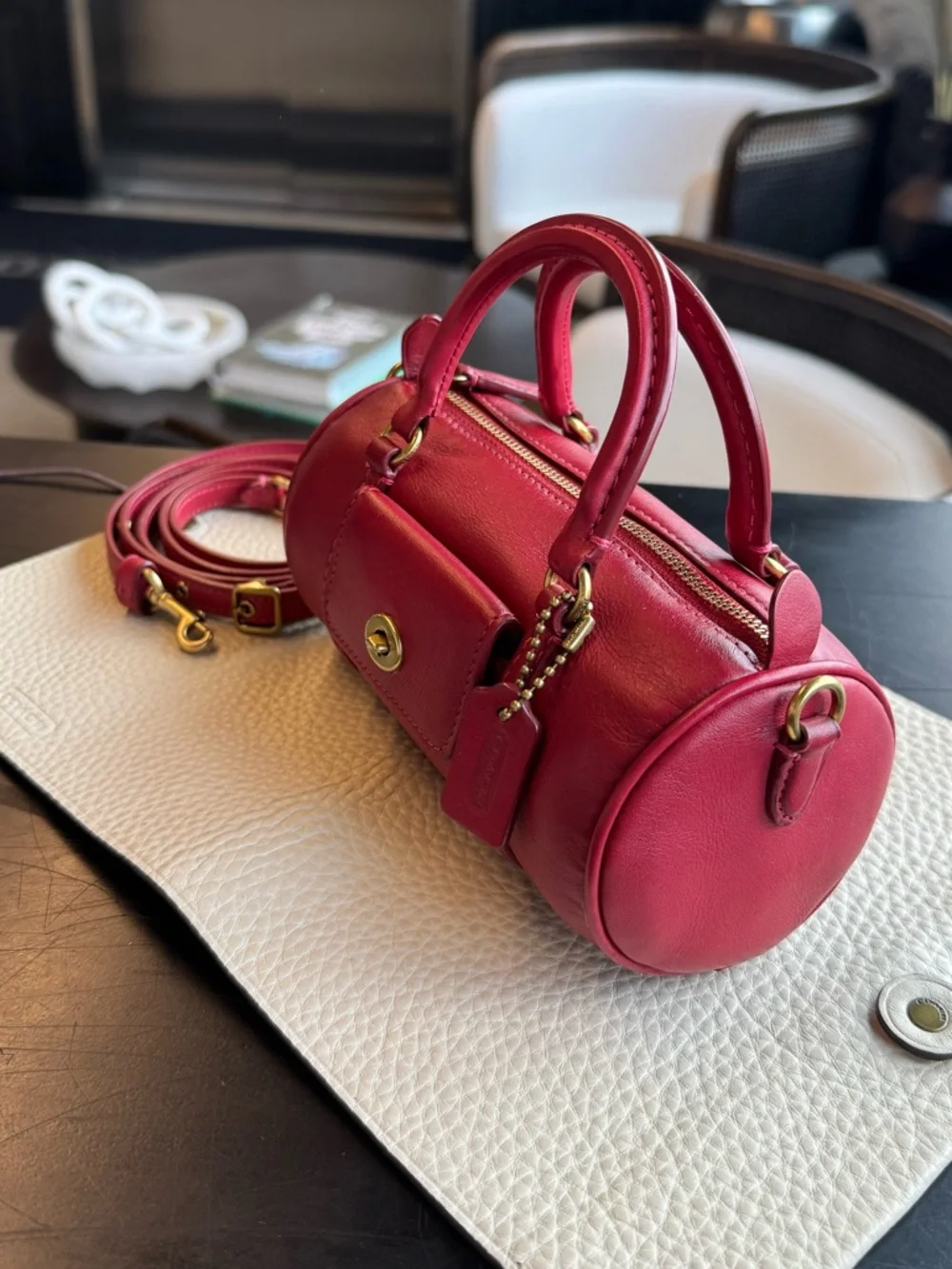 Coach Red Mini Barrel Bag 1941 Legacy Archive Limited Edition Cashin Rare - Picture 2 of 9